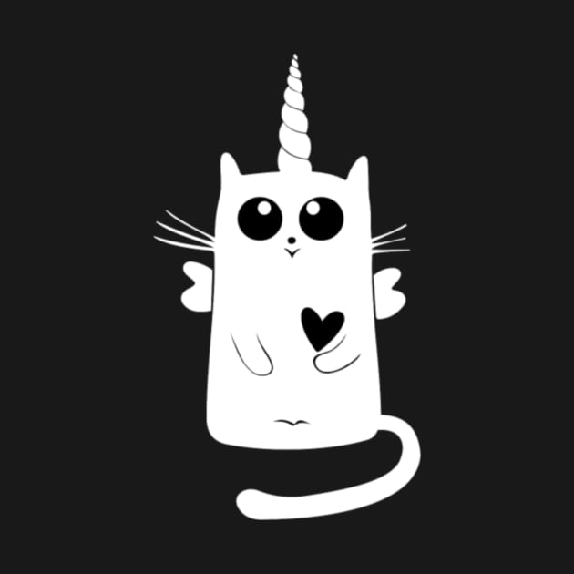 Cute Kitty Cat Unicorn by Nulian Sanchez