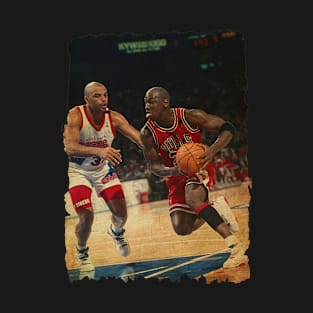 Charles Barkley vs Michael Jordan Vintage T-Shirt