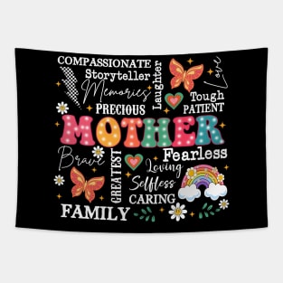 Retro Mother, She is Mom, Blessed Mom, Mom, Mom Life, Mothers Day Tapestry