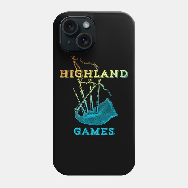 Scottish Highland Games Vintage Bagpipe for Men Women Kids Phone Case by Pine Hill Goods