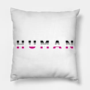 Human Pride Flag Asexual Ace Pillow