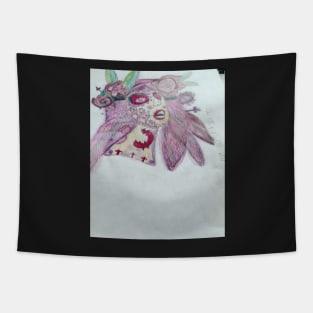 Purple Girl with Roses (Pride) Tapestry