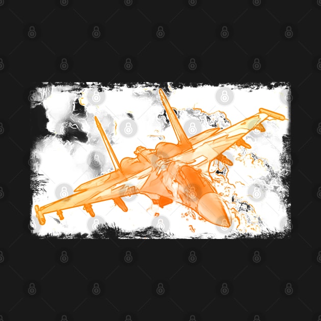 Aviation Fighter Jet orange by FasBytes