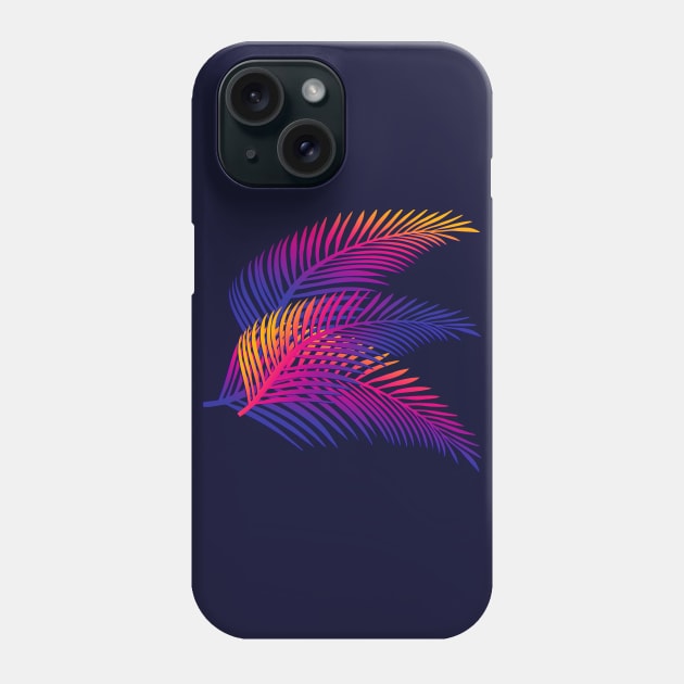 Neon Leaves Phone Case by Glitchway