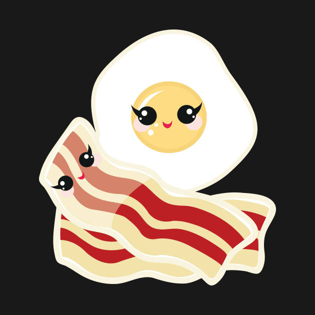 Kawaii eggs and bacon by snowshade