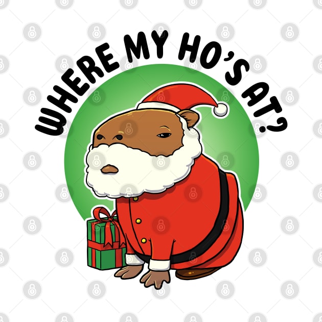 Where my ho's at Capybara Santa by capydays