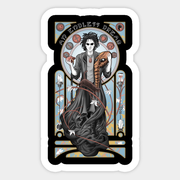 An Endless Dream Sandman Sticker Teepublic