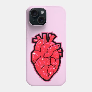 Anatomical heart red and pink Phone Case