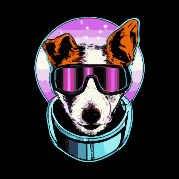 Jack Russell Terrier 80s Retro Space Dog Lover by BetterManufaktur