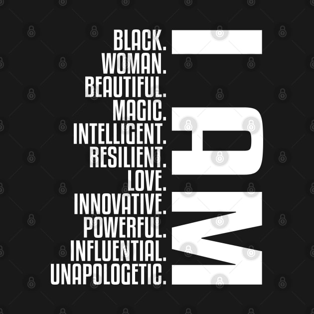 I Am Black, Woman, Beautiful. | African American | Black Lives | Black Women Matter by UrbanLifeApparel