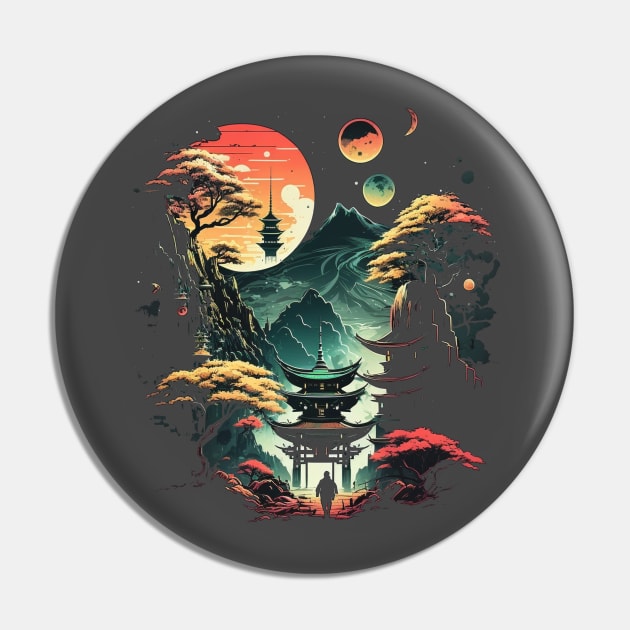 Japanese Temple Tokyo  Asian Inspired Retro Japan Pin by Linco