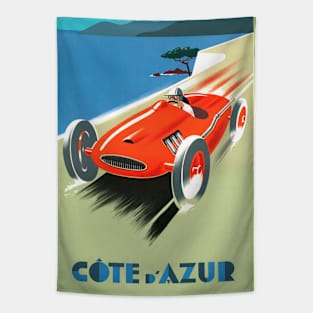 Vintage Travel Poster - Cote D'Azur Tapestry