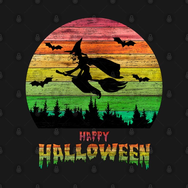 Vintage Halloween Witch by anbartshirts