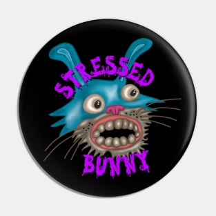 Stress Bunny Purple Pin