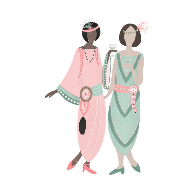 Art Deco flapper girls by Home Cyn Home 