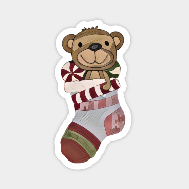 Christmas Stocking Apparel Magnet by Topher's Emporium