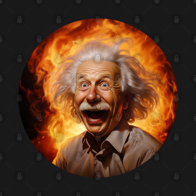 Albert Einstein Laugh by BloomInOctober