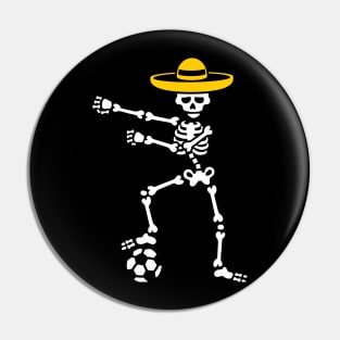 Mexico football soccer floss dance flossing skeleton Dia de muertos Pin