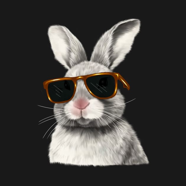 Cute Rabbit wearing Sun Glasses, Love Bunnies by dukito