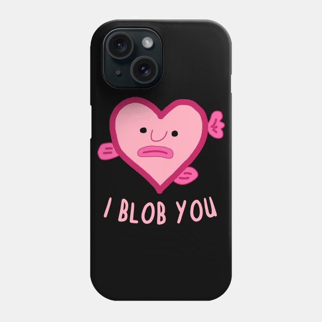 Blobfish love valentines day couple design gift Phone Case by FindYourFavouriteDesign