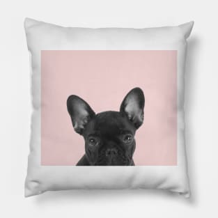 Blush pink Frenchie pop Pillow