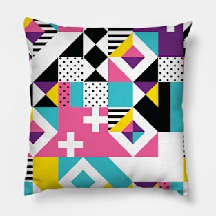 Colorful Abstract Geometric Modern Pattern Pillow