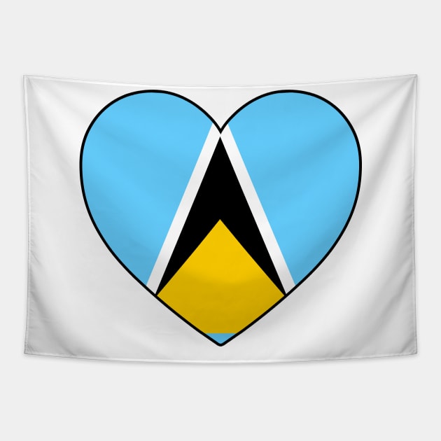 Heart - Saint Lucia Tapestry by Tridaak