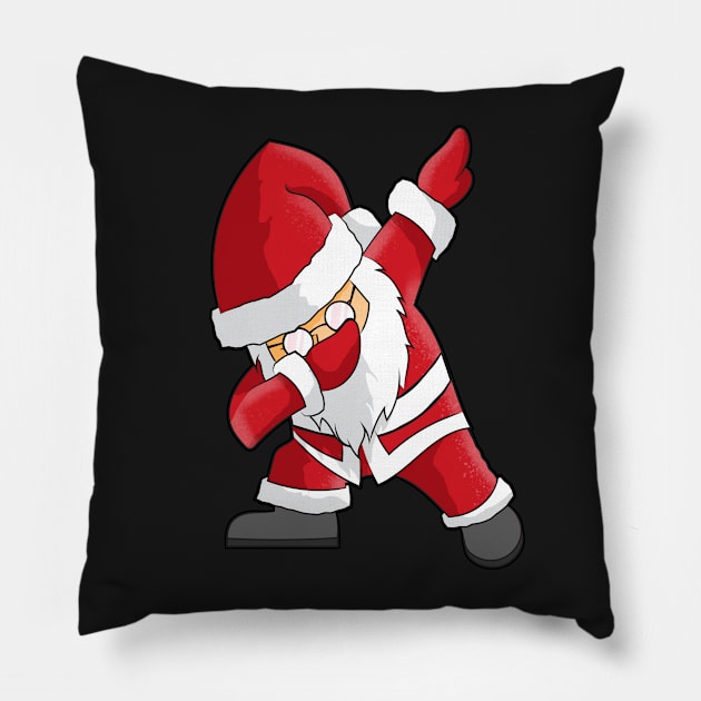 Dabbing Santa graphic - Funny Dab Santa Claus Christmas Tee Pillow by theodoros20