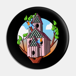 Double Decker Birdhouse Pin