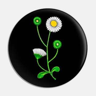 White Flower Pin