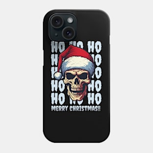 ho ho ho, skull santa Phone Case