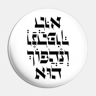 Hebrew 'Venahafoch hu' Megillat Esther Quote for Purim Pin