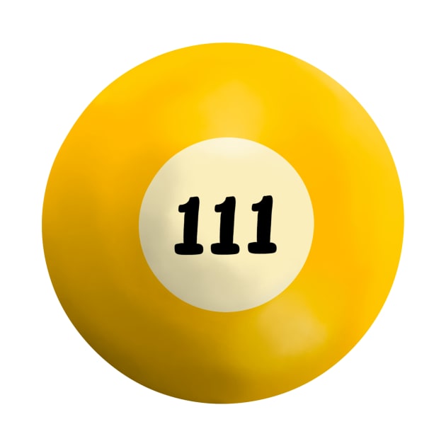 111 Angel Number Pool Ball by notastranger