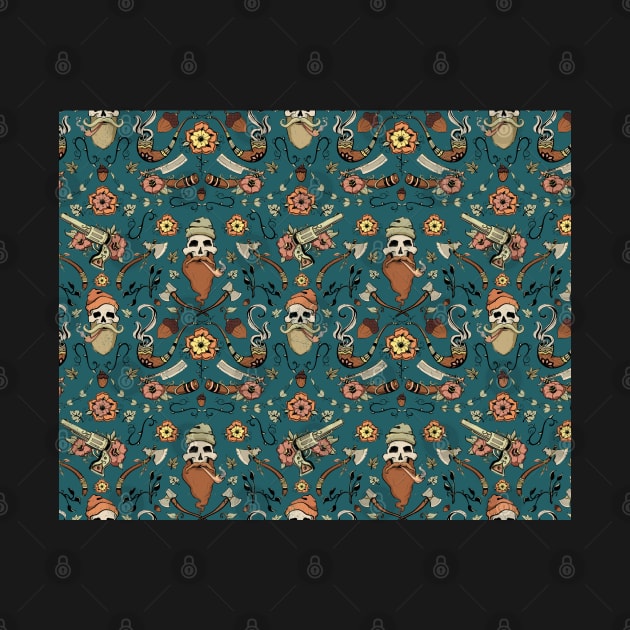 lumberjack skulls pattern by IrenesGoodies