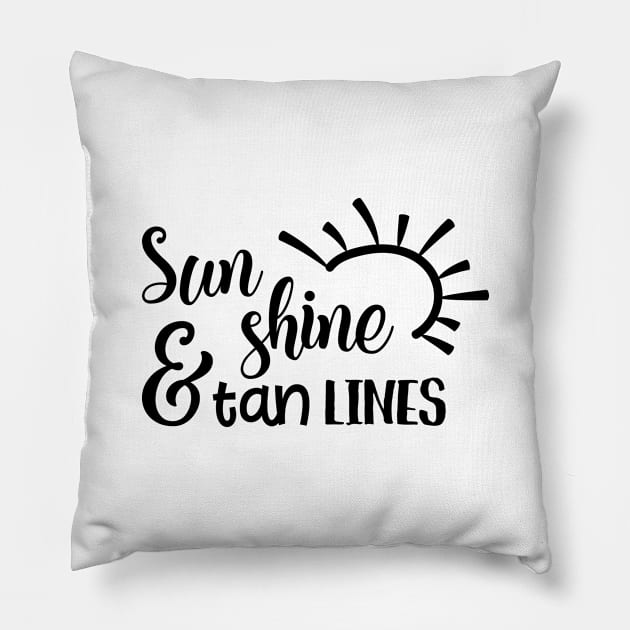 Sunshine & Tan Lines Pillow by Little Things by Nicky 