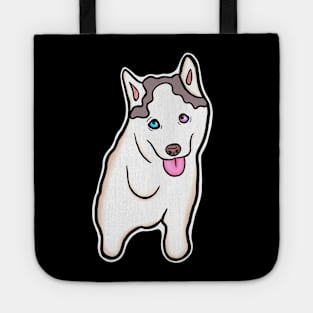 Adorable Three-Legged Tripod Husky Puppy Named Mochi Tote