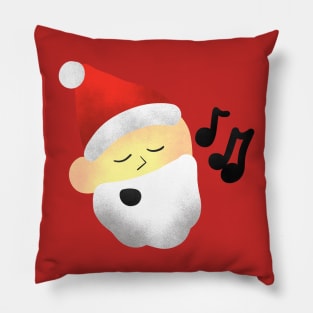 Singing Santa Claus Design Pillow