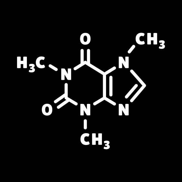 Caffeine Molecule for Coffee Lovers, Baristas and Chemistry Teachers and Students by Ionport