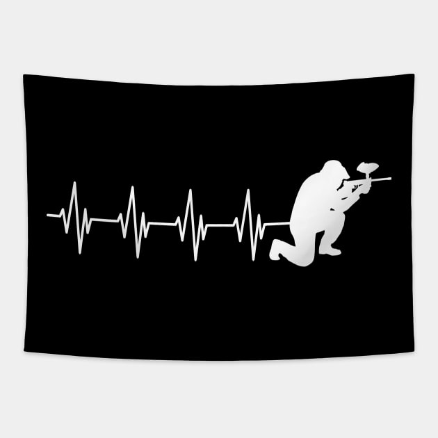 Airsoft Player Heartbeat Tapestry by KC Happy Shop