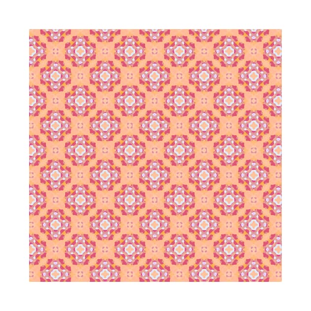 Soft geometric tiles orange by Amalus-files