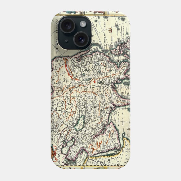 John Speed 1626 - Asia with the Islands Adioying -  Ancient Worlds Phone Case by Culturio