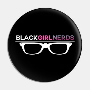 Black Girl Nerds Logo - White Glasses Pin