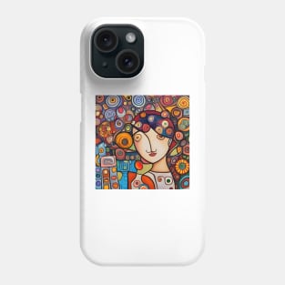 Woman with flowers Phone Case