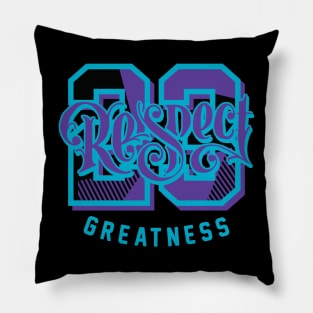 Respect Greatness Aqua Retro Sneakerhead Pillow