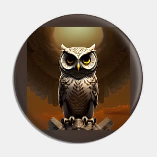 Owl of Athena Pin