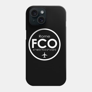 FCO, Rome Fiumicino Airport, Italy Phone Case