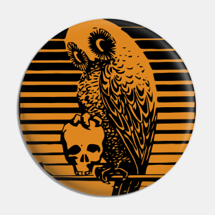 Owl and Skull Pin