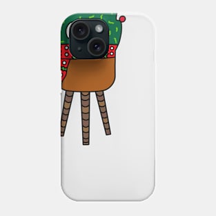 Cute Cactus Design #276: Christmas Cactus With Scarf Phone Case