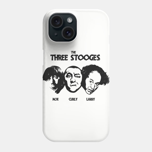 They are the amazing Three Stooges. Moe, Curly and Larry. Phone Case by DaveLeonardo