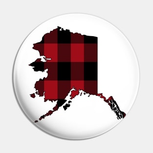 Alaska Dressed in Red Plaid Pin